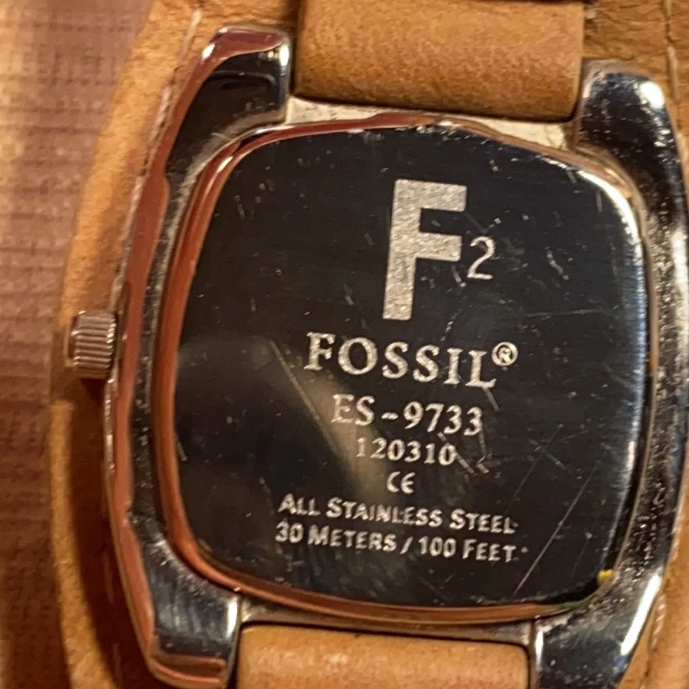 Fossil ES9733 original leather band watch 10meters